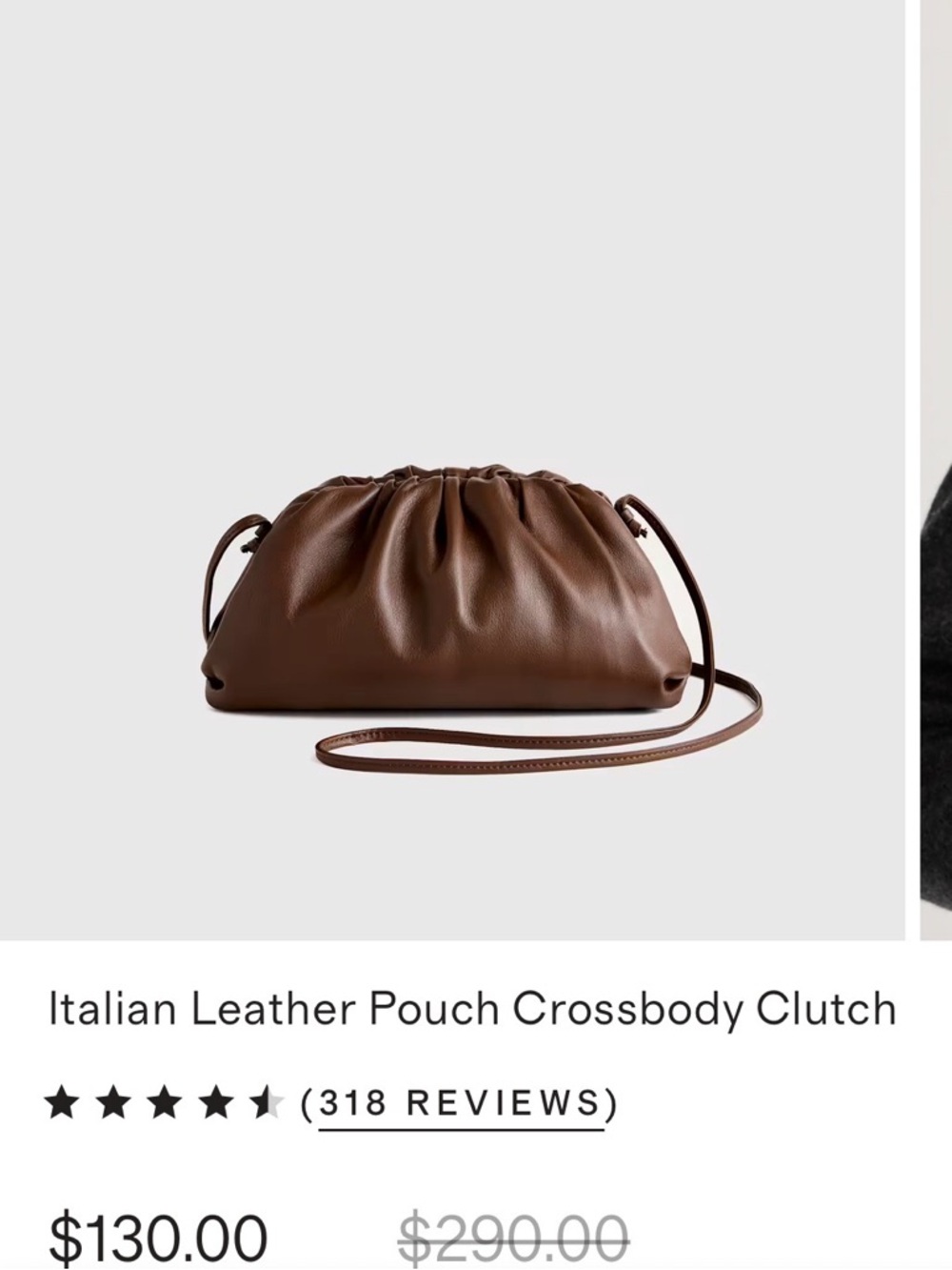 Quince Chocolate Brown Soft Gathered Crossbody Bag